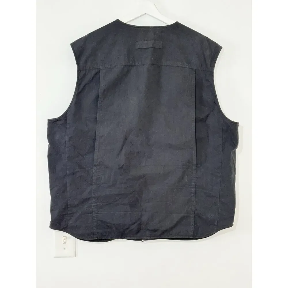 Duluth Trading Co Mens Vest Black Fishing Cargo Utility Pockets Workwear Size XL
